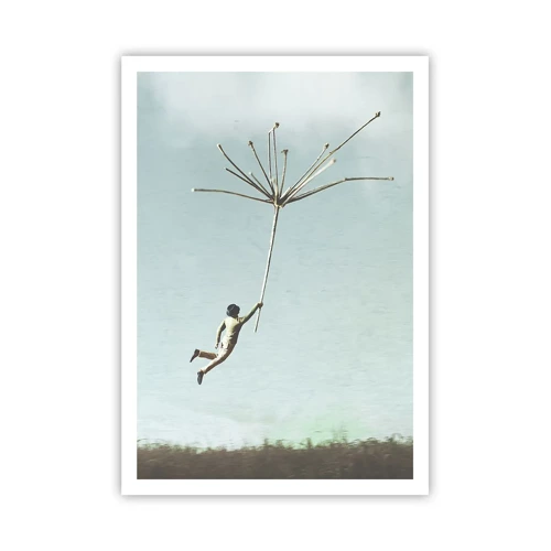 Poster - Kites, Dandelions, Wind - 70x100 cm