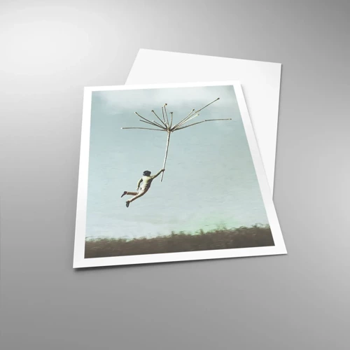 Poster - Kites, Dandelions, Wind - 70x100 cm