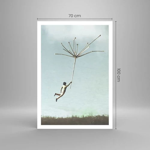 Poster - Kites, Dandelions, Wind - 70x100 cm