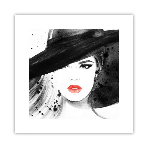 Poster - Lady in Black - 30x30 cm