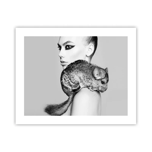 Poster - Lady with a Chinchilla - 50x40 cm