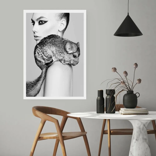 Poster - Lady with a Chinchilla - 50x70 cm