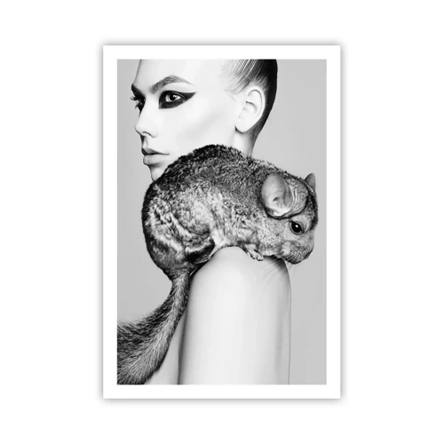 Poster - Lady with a Chinchilla - 61x91 cm