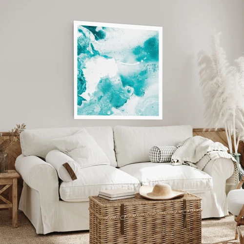 Poster - Lakes of Blue - 60x60 cm