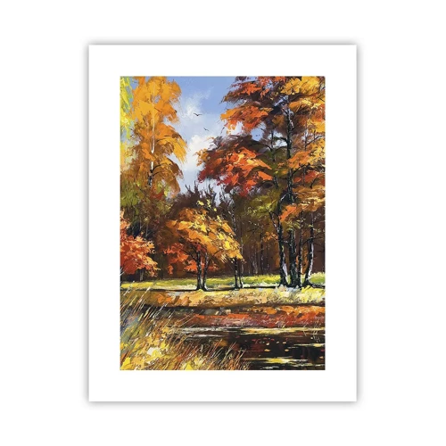 Poster - Landscape in Gold and Brown - 30x40 cm