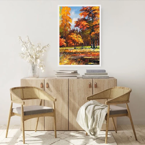 Poster - Landscape in Gold and Brown - 70x100 cm