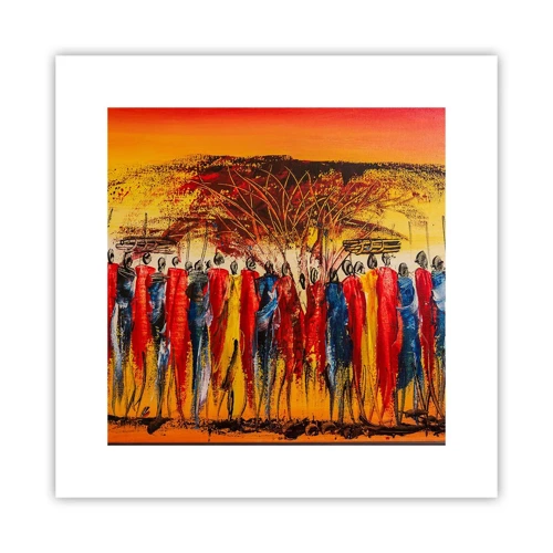 Poster - Marching in the Rhythm of Tam-tam - 30x30 cm