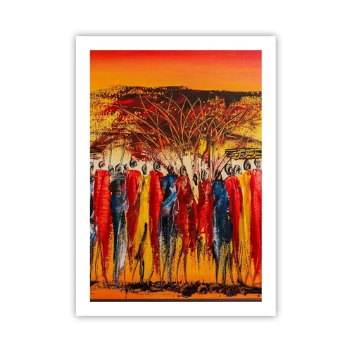 Poster - Marching in the Rhythm of Tam-tam - 50x70 cm