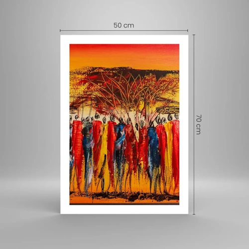 Poster - Marching in the Rhythm of Tam-tam - 50x70 cm