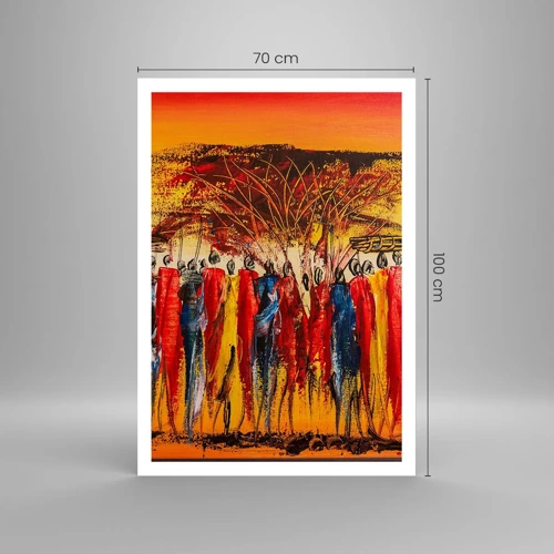 Poster - Marching in the Rhythm of Tam-tam - 70x100 cm