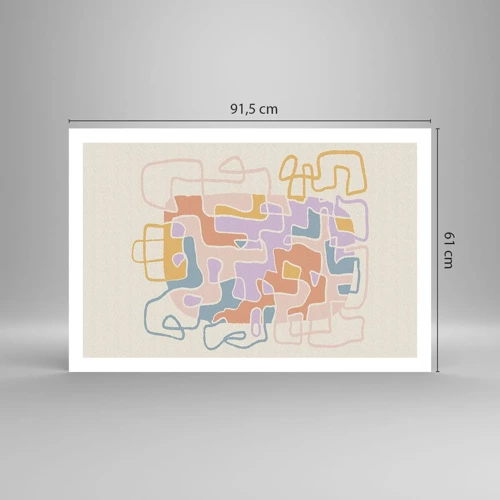 Poster - Maze - Joyful Adventure - 91x61 cm