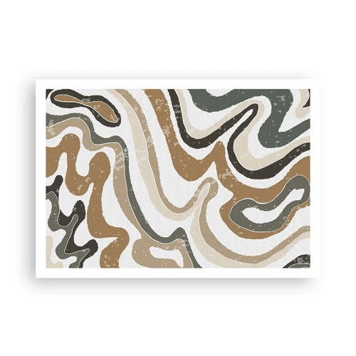 Poster - Meanders of Earth Colours - 100x70 cm