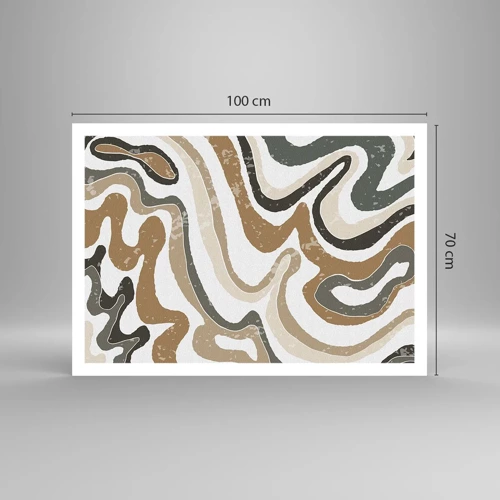 Poster - Meanders of Earth Colours - 100x70 cm