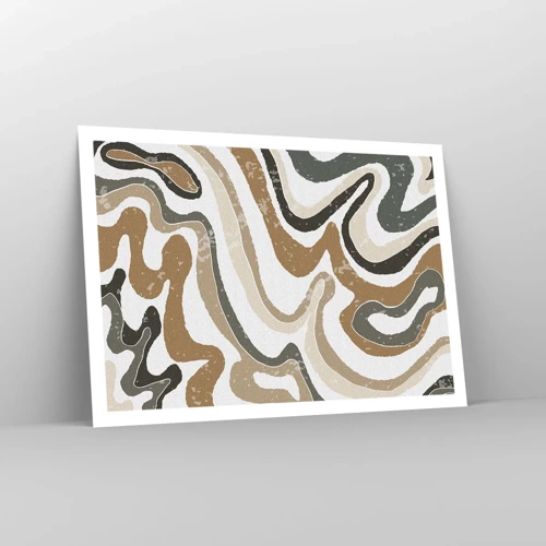 Poster - Meanders of Earth Colours - 100x70 cm