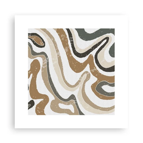 Poster - Meanders of Earth Colours - 30x30 cm