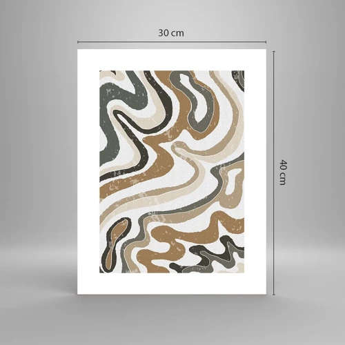 Poster - Meanders of Earth Colours - 30x40 cm