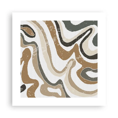 Poster - Meanders of Earth Colours - 40x40 cm