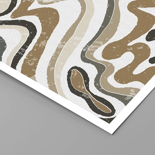 Poster - Meanders of Earth Colours - 40x50 cm