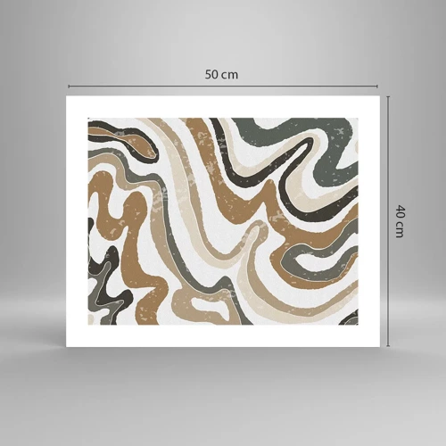 Poster - Meanders of Earth Colours - 50x40 cm