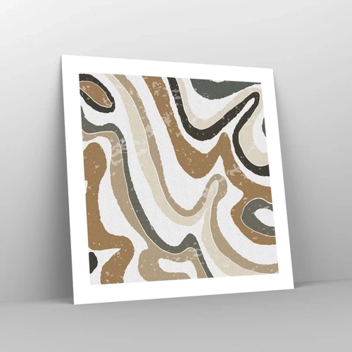 Poster - Meanders of Earth Colours - 50x50 cm