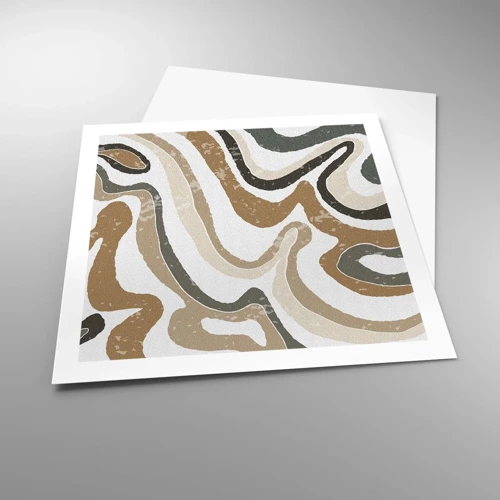 Poster - Meanders of Earth Colours - 60x60 cm