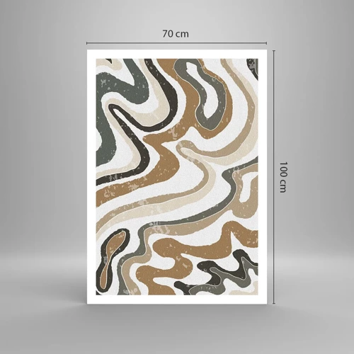 Poster - Meanders of Earth Colours - 70x100 cm