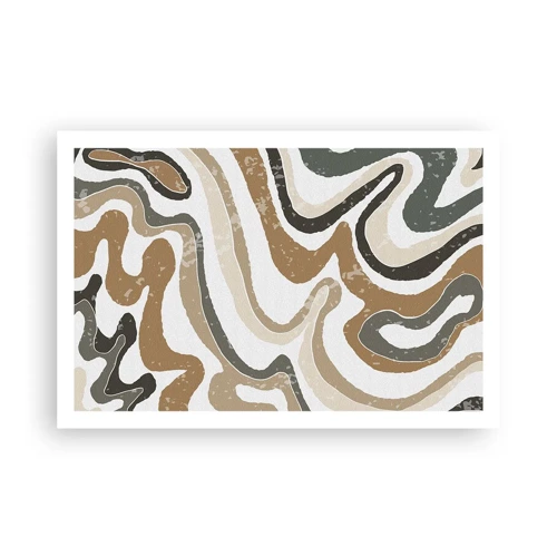 Poster - Meanders of Earth Colours - 91x61 cm