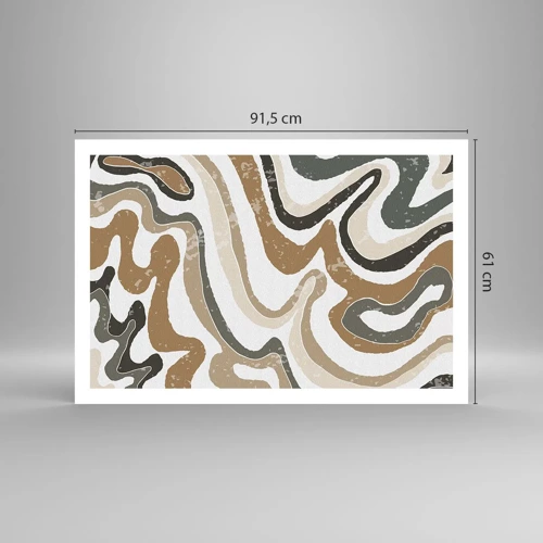 Poster - Meanders of Earth Colours - 91x61 cm