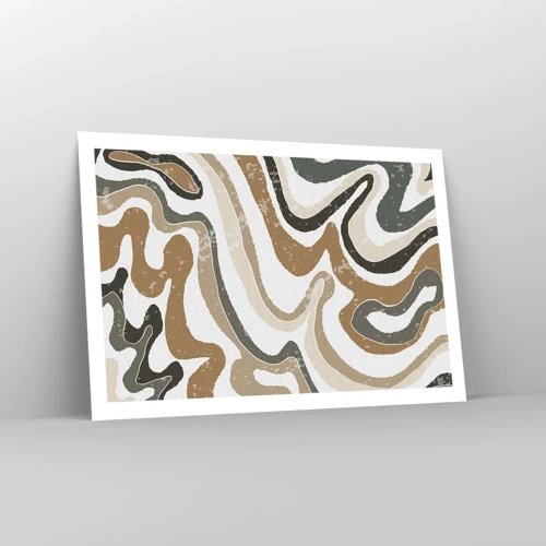 Poster - Meanders of Earth Colours - 91x61 cm