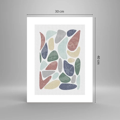 Poster - Mosaic of Powdered Colours - 30x40 cm