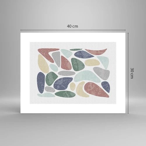 Poster - Mosaic of Powdered Colours - 40x30 cm