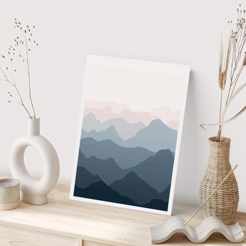 Poster - Mountain Waves - 40x50 cm