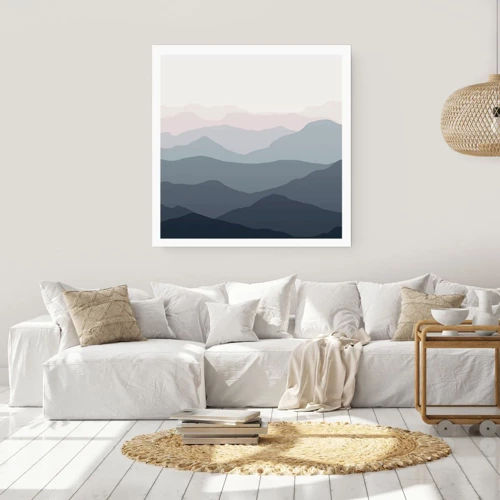 Poster - Mountain Waves - 50x50 cm