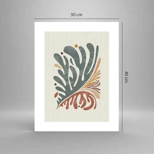 Poster - Multicolour Leaf - 30x40 cm