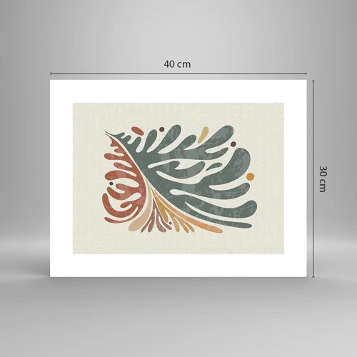 Poster - Multicolour Leaf - 40x30 cm