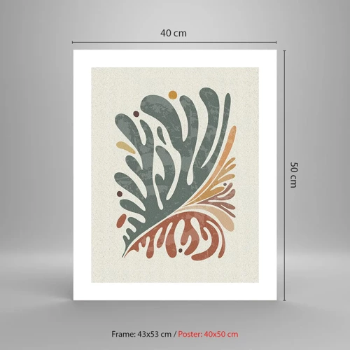 Poster - Multicolour Leaf - 40x50 cm