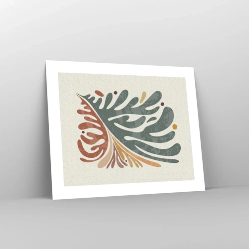 Poster - Multicolour Leaf - 50x40 cm