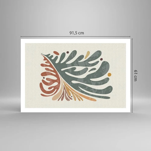 Poster - Multicolour Leaf - 91x61 cm