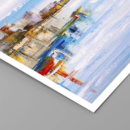 Poster - Multicolour Town Marina - 100x70 cm