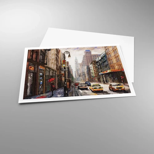 Poster - New York - Colourful in Rain - 100x70 cm