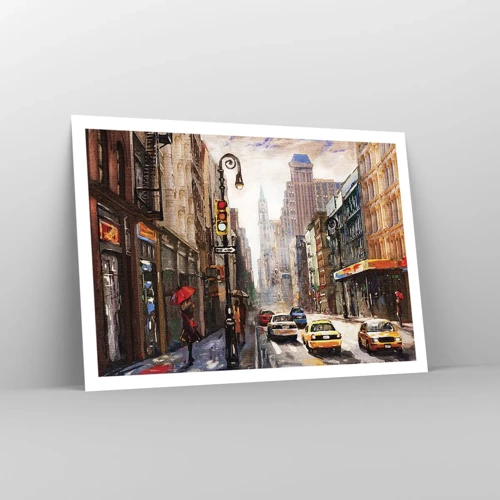 Poster - New York - Colourful in Rain - 100x70 cm