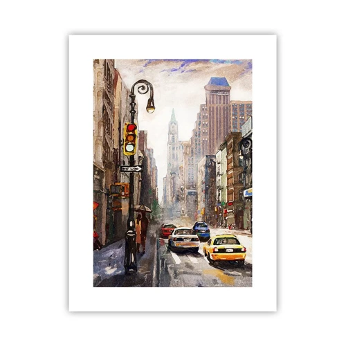 Poster - New York - Colourful in Rain - 30x40 cm