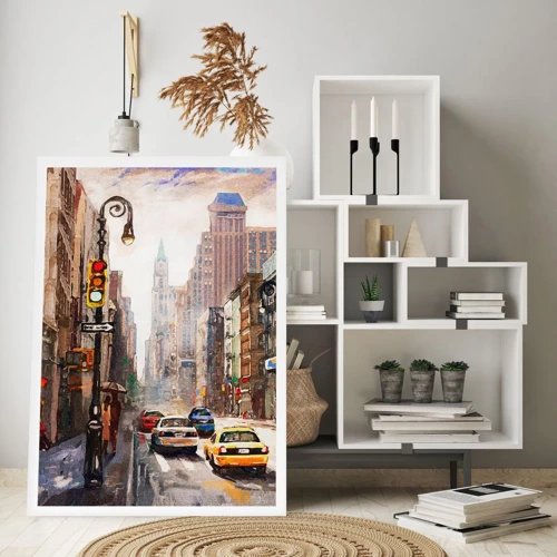 Poster - New York - Colourful in Rain - 30x40 cm