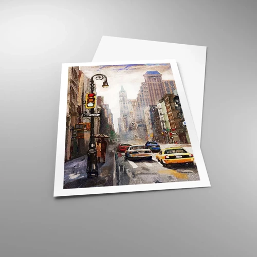 Poster - New York - Colourful in Rain - 61x91 cm