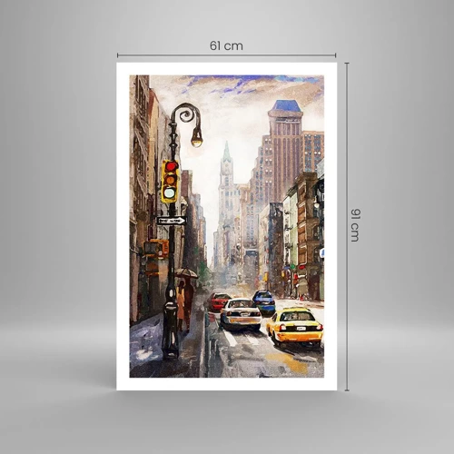 Poster - New York - Colourful in Rain - 61x91 cm