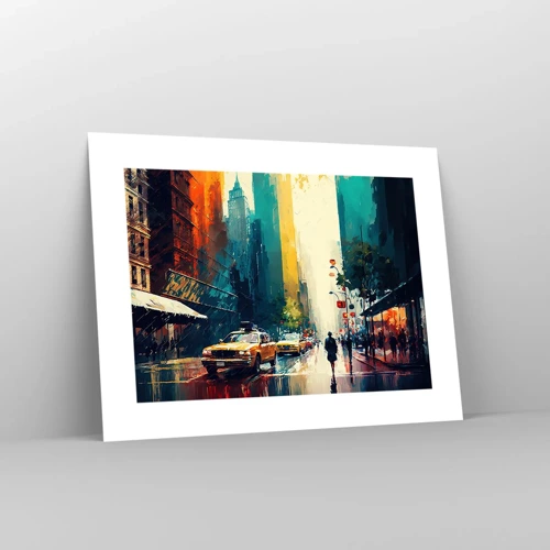 Poster - New York - Even Rain Is Colourful - 40x30 cm
