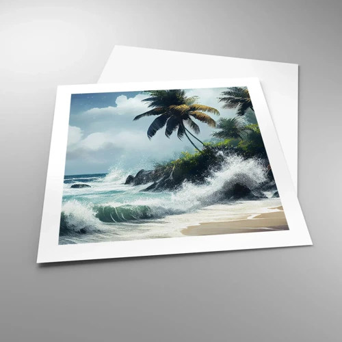 Poster - On a Tropical Shore - 50x50 cm