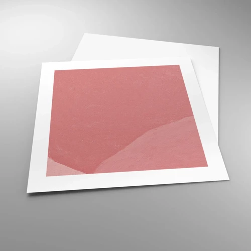 Poster - Organic Composition In Pink - 40x40 cm