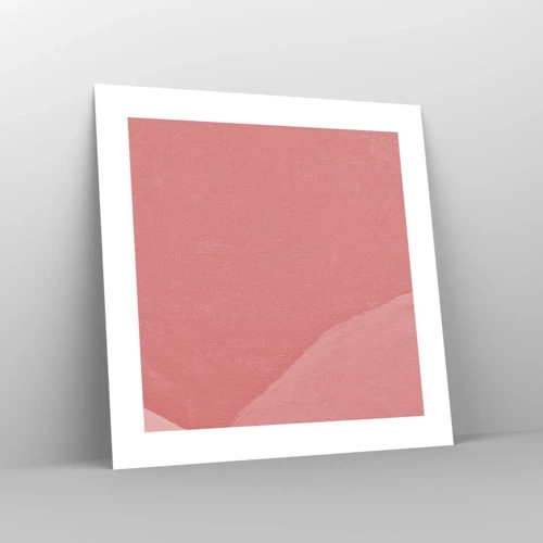 Poster - Organic Composition In Pink - 40x40 cm