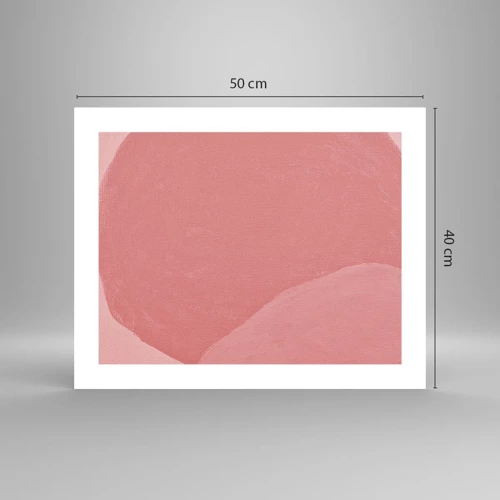 Poster - Organic Composition In Pink - 50x40 cm